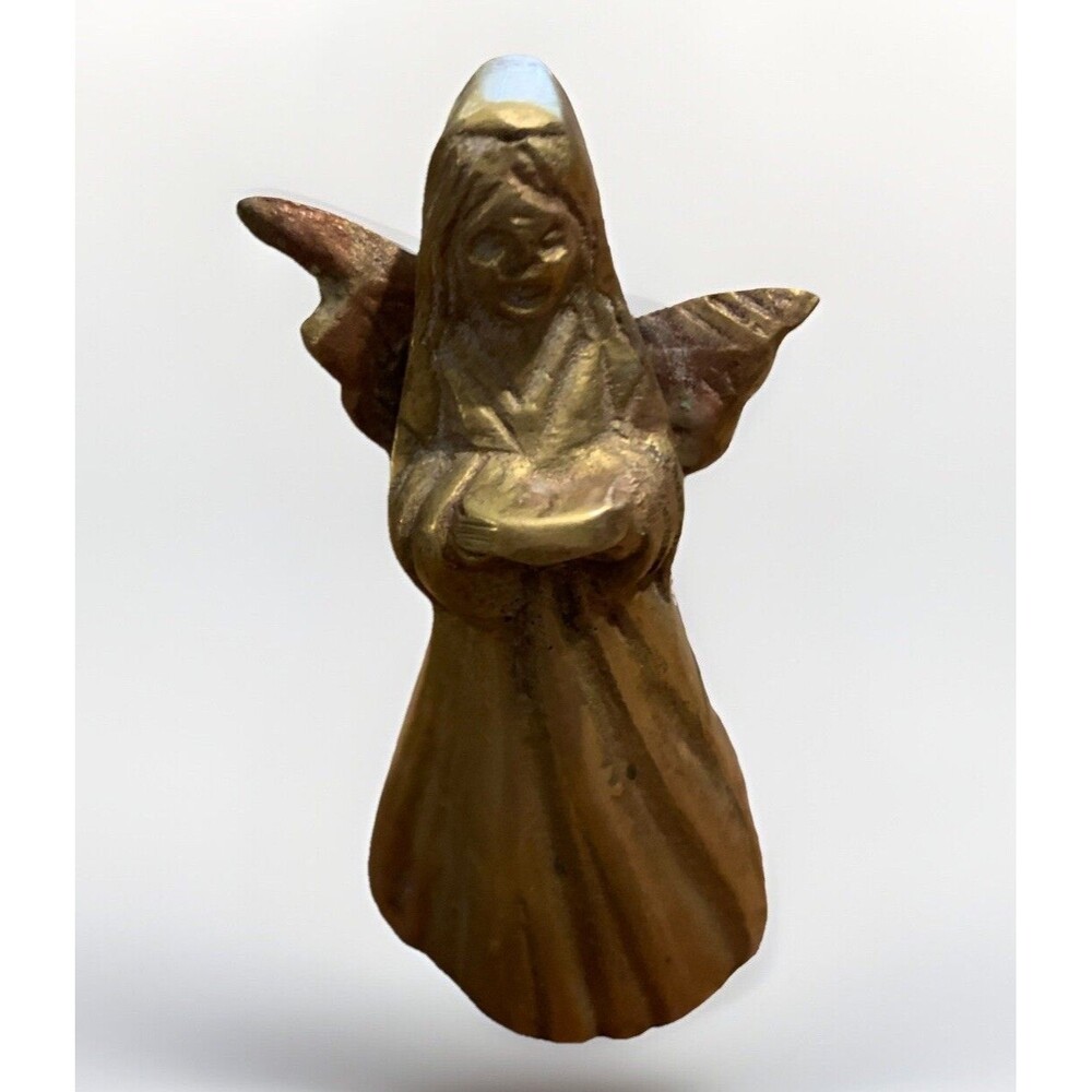 Vintage Angel Brass Candle Snuffer With Long Brass Handle 12.5 “